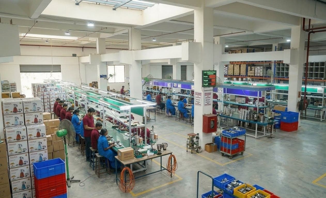An overview of the Topsail factory floor in Silvassa